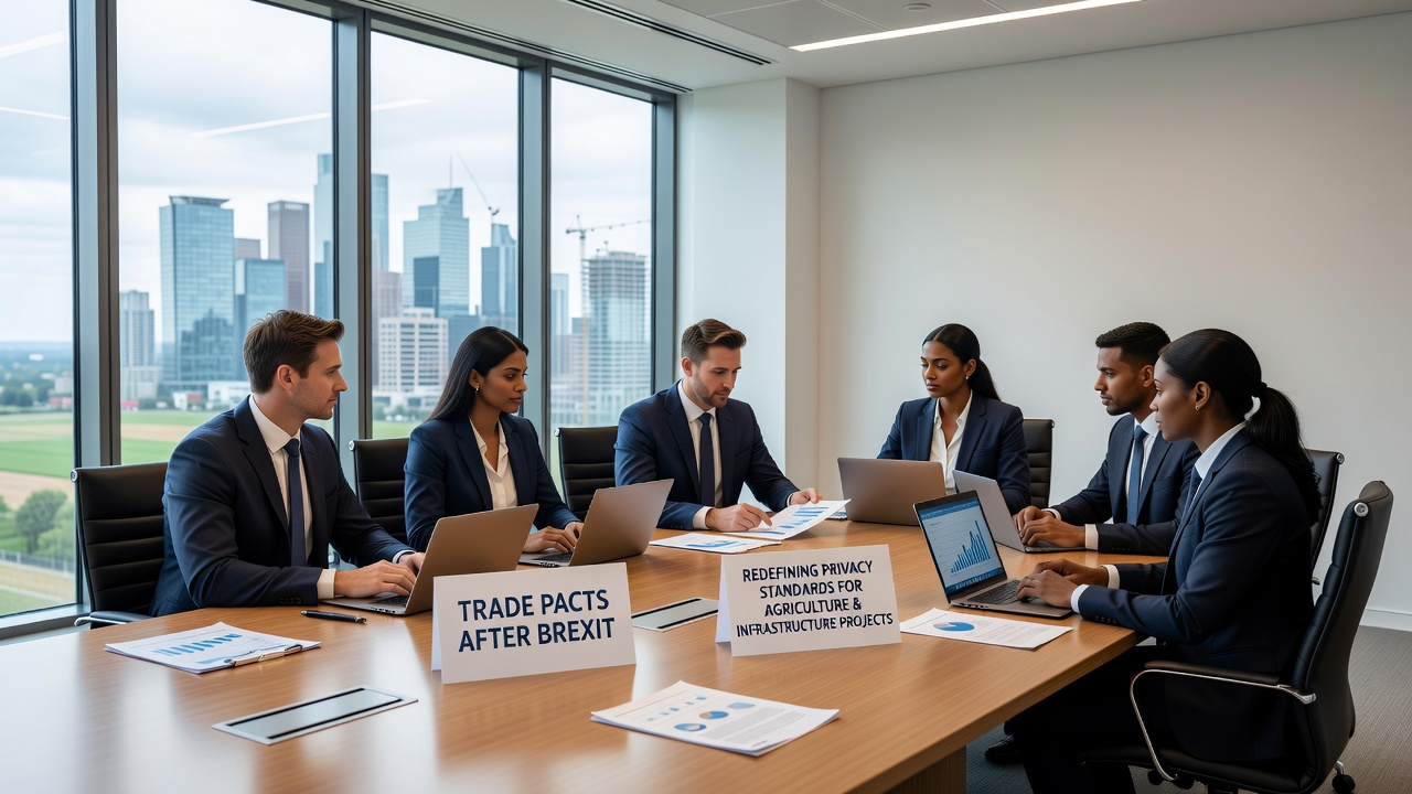 Infrastructure site using privacy-compliant data systems in post-Brexit trade environment